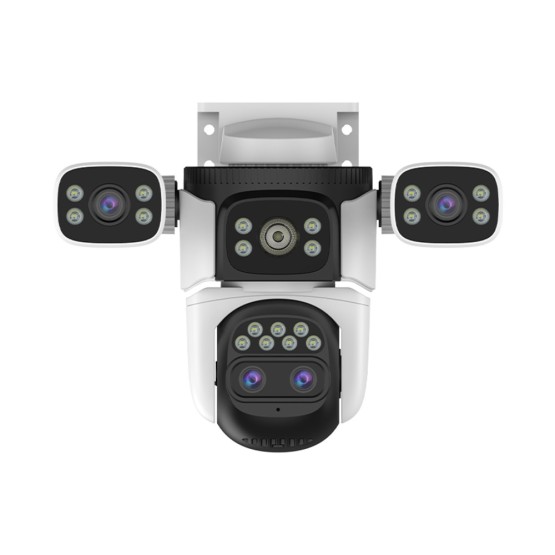 WiFi Безжична Управляема IP Камера 3Mp, 4 Обектива, Dual Light, 10X Zoom