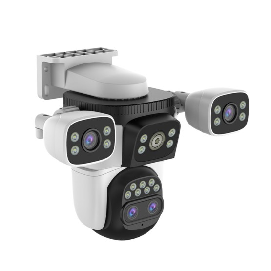 WiFi Безжична Управляема IP Камера 3Mp, 4 Обектива, Dual Light, 10X Zoom