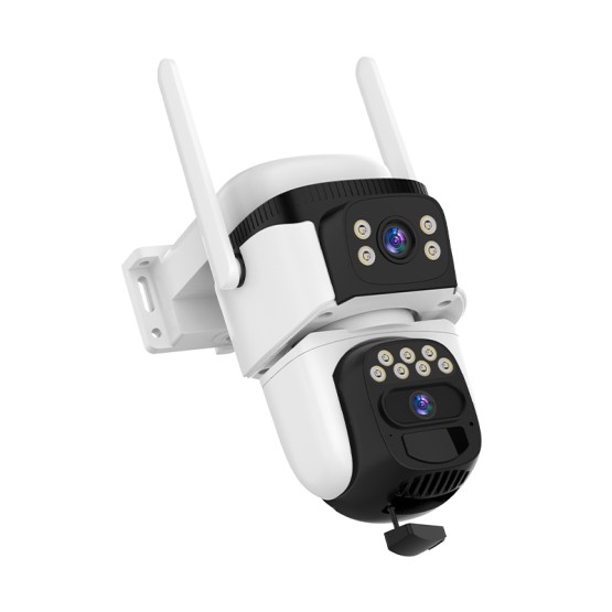 WiFi Безжична Управляема IP Камера със Соларен Панел 3Mp, Два Обектива