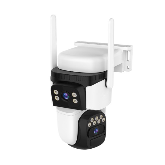 WiFi Безжична Управляема IP Камера със Соларен Панел 3Mp, Два Обектива