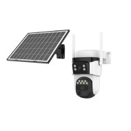 WiFi Безжична Управляема IP Камера със Соларен Панел 3Mp, Два Обектива