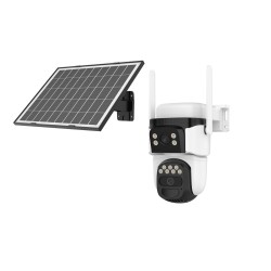 WiFi Безжична Управляема IP Камера със Соларен Панел 3Mp, Два Обектива WiFi Безжична Управляема IP Камера със Соларен Панел 3Mp, Два Обектива