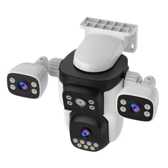 WiFi Безжична Управляема IP Камера 3Mp, Три Обектива, Dual Light
