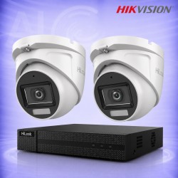 2MP ColorVu HD 2 Куполни Камери с DVR Комплект за видеонаблюдение HIKVISION HiLook