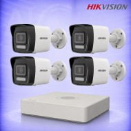 2MP IP 4 Булет Камери с PoE NVR Комплект за видеонаблюдение HIKVISION