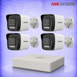 2MP IP 4 Булет Камери с PoE NVR Комплект за видеонаблюдение HIKVISION