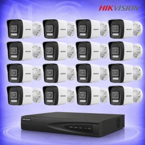 2MP IP 16 Булет Камери с NVR Комплект за видеонаблюдение HIKVISION