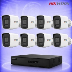 4MP IP 8 Булет Камери с PoE NVR Комплект за видеонаблюдение HIKVISION