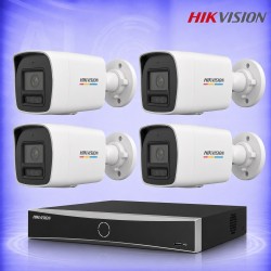 4MP IP Система за видеонаблюдение с 4 Булет Камери и PoE NVR HIKVISION