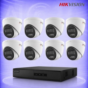 4MP IP 8 Куполни Камери с PoE NVR Комплект за видеонаблюдение HIKVISION