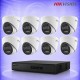 4MP IP 8 Куполни Камери с PoE NVR Комплект за видеонаблюдение HIKVISION