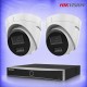 4MP IP 2 Куполни Камери с AcuSense PoE NVR Комплект за видеонаблюдение HIKVISION