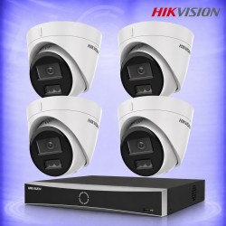 4MP IP 4 Куполни Камери с AcuSense PoE NVR Комплект за видеонаблюдение HIKVISION