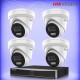 8MP IP 4 Куполни Камери със Smart Hybrid Light и PoE NVR Комплект за видеонаблюдение HIKVISION