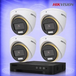 2MP ColorVu HD 4 Куполни Камери с AcuSense DVR Комплект за видеонаблюдение HIKVISION