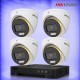 2MP ColorVu HD 4 Куполни Камери с AcuSense DVR Комплект за видеонаблюдение HIKVISION