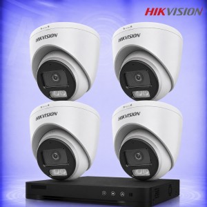 5MP ColorVu HD 4 Куполни Камери с AcuSense DVR Комплект за видеонаблюдение HIKVISION