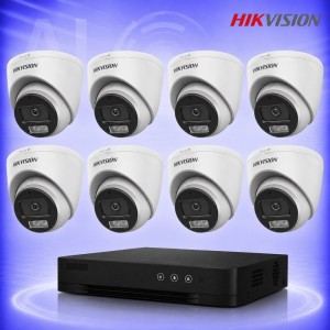 5MP ColorVu HD 8 Куполни Камери с AcuSense DVR Комплект за видеонаблюдение HIKVISION