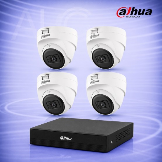 2MP HDCVI 4 Куполни камери с DVR/XVR Комплект за видеонаблюдение DAHUA
