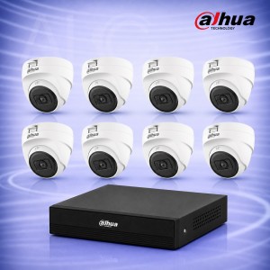 2MP HDCVI 8 Куполни камери с DVR/XVR Комплект за видеонаблюдение DAHUA