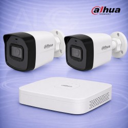 2MP IP 2 Булет камери с PoE и NVR 8MP Комплект за видеонаблюдение DAHUA