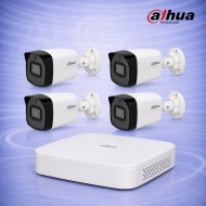 2MP IP 4 Булет камери с PoE и NVR 8MP Комплект за видеонаблюдение DAHUA