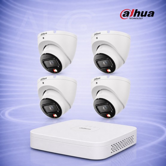 6MP IP 4 Куполни камери с PoE и NVR 8MP Комплект за видеонаблюдение DAHUA