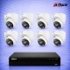 6MP IP 8 Куполни камери с PoE и NVR 8MP Комплект за видеонаблюдение DAHUA