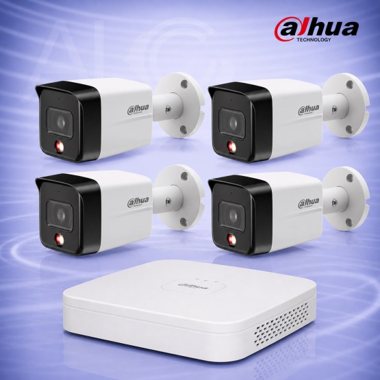 6MP IP 4 Булет камери с PoE и NVR 8MP Комплект за видеонаблюдение DAHUA