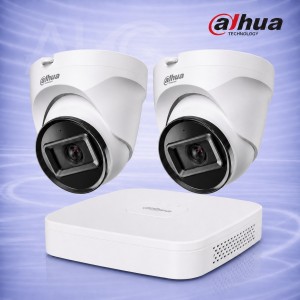 2MP IP 2 Камери с PoE и NVR 8MP Комплект за видеонаблюдение DAHUA
