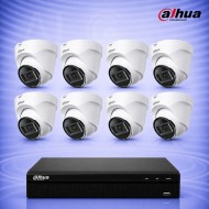 2MP IP 8 Куполни камери с PoE и NVR 8MP Комплект за видеонаблюдение DAHUA