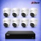 2MP IP 8 Куполни камери с PoE и NVR 8MP Комплект за видеонаблюдение DAHUA