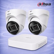 4MP IP 2 Камери с PoE и NVR 8MP Комплект за видеонаблюдение DAHUA