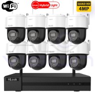 WiFi Комплект HIKVISION с 8 IP WIFI Kамери PT 4Mp и WIFI NVR 6MP с Автоматично Свързване