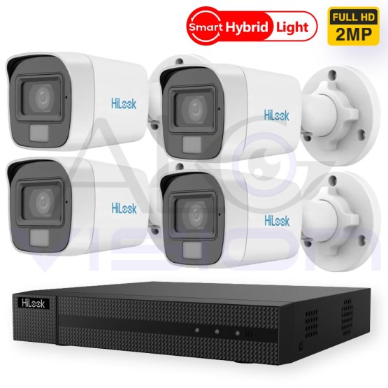 Система за Видеонаблюдение с 4 TURBO-HD Булет Камери 2MP Smart Hybrid Light и Аcusense DVR 5MP