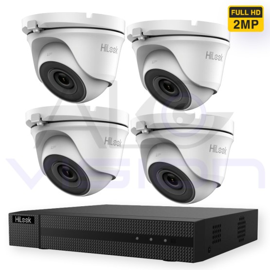 2MP TURBO-HD 4 Куполни Камери за Видеонаблюдение и AcuSense DVR 5MP