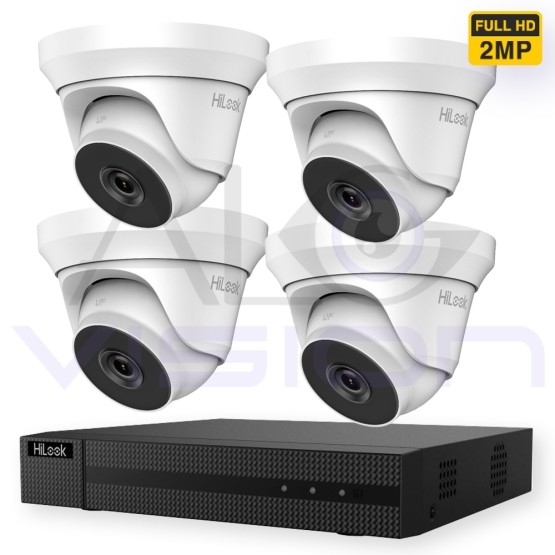 2MP TURBO-HD 4 Куполни Камери за Видеонаблюдение с 50м. Нощно Виждане и AcuSense DVR 5MP