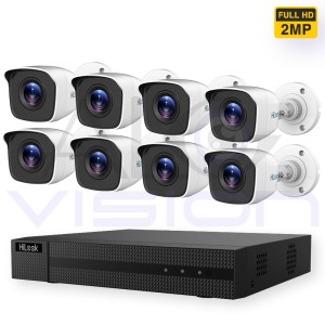 2MP TURBO-HD 8 Булет Камери за Видеонаблюдение и AcuSense DVR 2MP