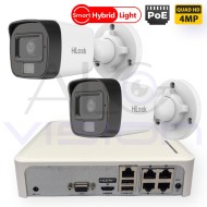 IP PoE 4MP ЦИФРОВ КОМПЛЕКТ ЗА ВИДЕОНАБЛЮДЕНИЕ С 2 БУЛЕТ PoE КАМЕРИ И PoE NVR