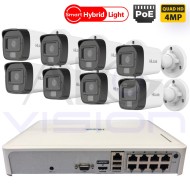 IP PoE 4MP ЦИФРОВ КОМПЛЕКТ ЗА ВИДЕОНАБЛЮДЕНИЕ С 8 БУЛЕТ PoE КАМЕРИ И PoE NVR