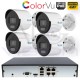 4Mpx IP PoE ЦИФРОВ КОМПЛЕКТ ЗА ВИДЕОНАБЛЮДЕНИЕ С 4 ColorVu КАМЕРИ И PoE NVR