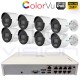 IP PoE ЦИФРОВ КОМПЛЕКТ ЗА ВИДЕОНАБЛЮДЕНИЕ С 8 ColorVu КАМЕРИ И PoE NVR 8CH