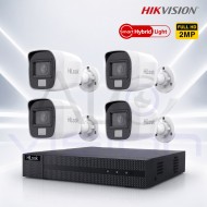 2MP HDTVI 4 Булет Камери с Микрофон за Видеонаблюдение и 5MP AcuSense DVR