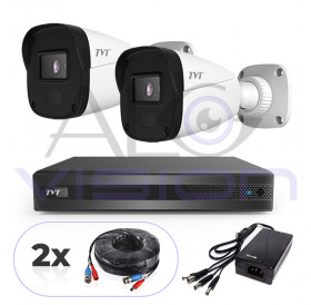 2 Mpix Готов Комплект За Видеонаблюдение С 2 Бр. Външни Камери И DVR TVT