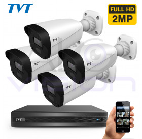 4 камери с 50м. нощно виждане в комплект с DVR TVT