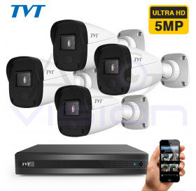 5 Mpix комплект за видеонаблюдение с 4 бр. външни камери и 5Mp DVR TVT