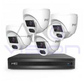 Комплект С 4 FULL-HD IR Камери За Външен Монтаж И Хибриден DVR TVT