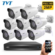 8 камери 2MP 50M. IR - професионална система за видеонаблюдение TVT