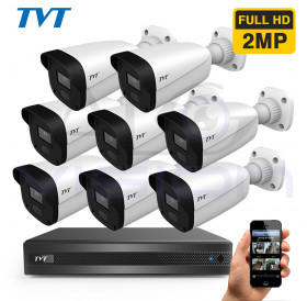 8 камери с 50м. нощно виждане в комплект с DVR TVT