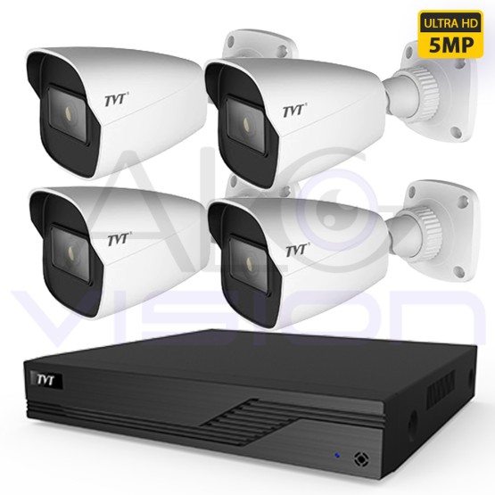 Комплект За Видеонаблюдение с 5MP Булет Камери и 8MP DVR 4CH 